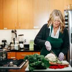 Block Center for Integrative Cancer Treatment - Registered Dietitian, Liz Gold during a cooking class at the center