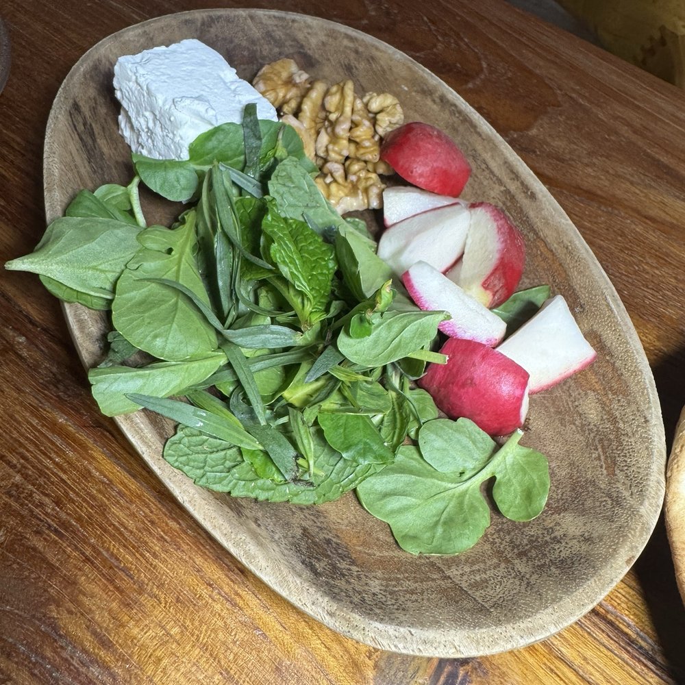 Delbar Middle Eastern - Sabzi - herbs( fresh tarragon, mint, and micro greens, what country, Bulgaria, sheep, feta, salt, brined, walnuts, fresh radish - Persian/Iranian Near Me - Alpharetta, Georgia Delbar Middle Eastern - Sabzi - herbs( fresh tarragon, mint, and micro greens, what country, Bulgaria, sheep, feta, salt, brined, walnuts, fresh radish - Persian/Iranian Near Me - Alpharetta, Georgia