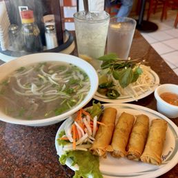 Fillet pho salty lemonade, and awesome rolls Fillet pho salty lemonade, and awesome rolls