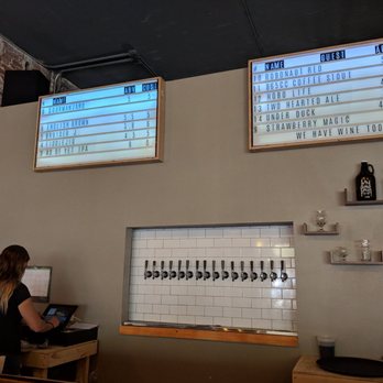 Deviant Wolfe Brewing - Beers on left board brewed in house, beers on the right board are guest taps. - Breweries Near Me - Sanford, Florida