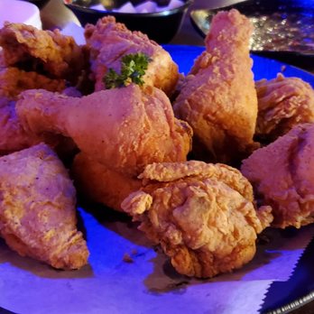 Glam 104 Soju & Beer - Korean Fried Chicken with the garlic and pepper sauce on the side - Korean Near Me - Duluth, Georgia Glam 104 Soju & Beer - Korean Fried Chicken with the garlic and pepper sauce on the side - Korean Near Me - Duluth, Georgia