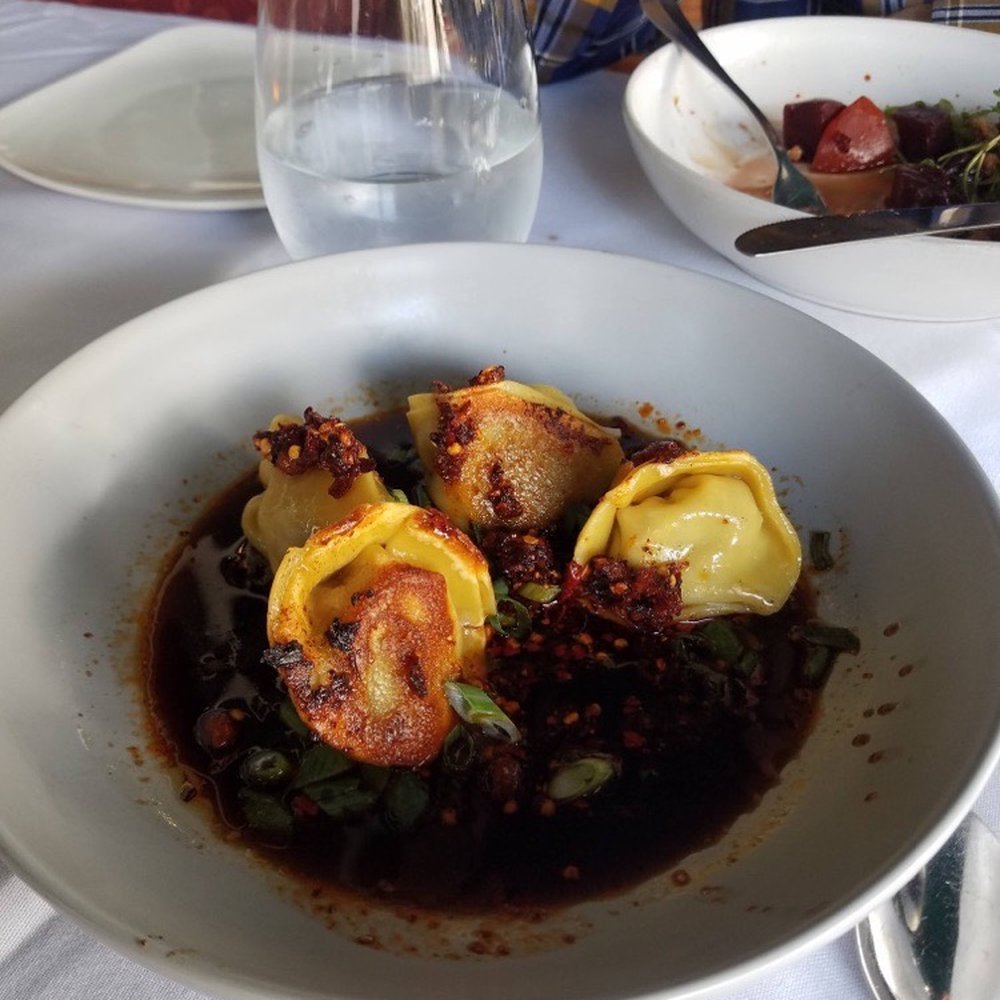 Acacia - Beef Cheek Dumplings Appetizer - New American Near Me - Lawrence Township, New Jersey Acacia - Beef Cheek Dumplings Appetizer - New American Near Me - Lawrence Township, New Jersey