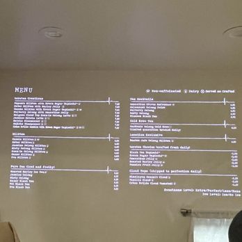Torotea - The cool looking menu on the wall - Coffee & Tea Near Me - Diamond Bar, California