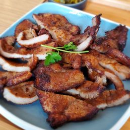 Deep fried boneless pork chop on rice Deep fried boneless pork chop on rice