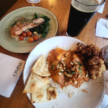 Edison, Craft Ales + Kitchen - Edison Butter Chicken & Seared Salmon - Gastropubs Near Me - Asheville, North Carolina Edison, Craft Ales + Kitchen - Edison Butter Chicken & Seared Salmon - Gastropubs Near Me - Asheville, North Carolina