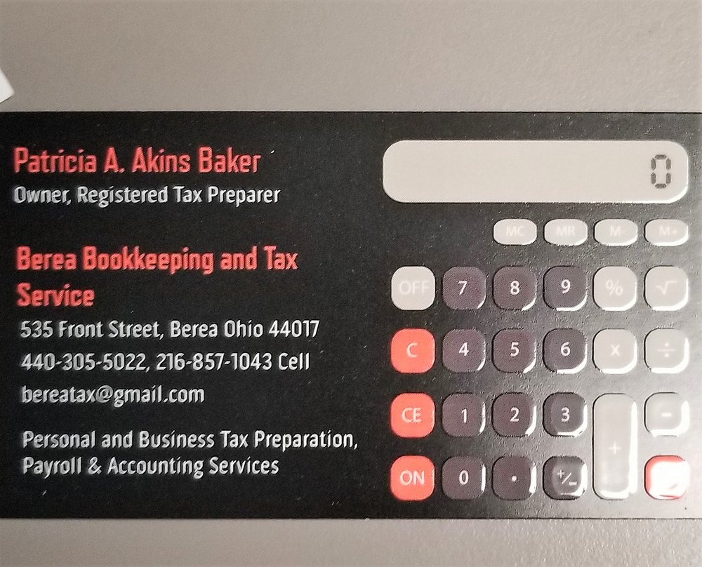 BEREA BOOKKEEPING AND TAX SERVICE Updated July 2024 Berea, Ohio