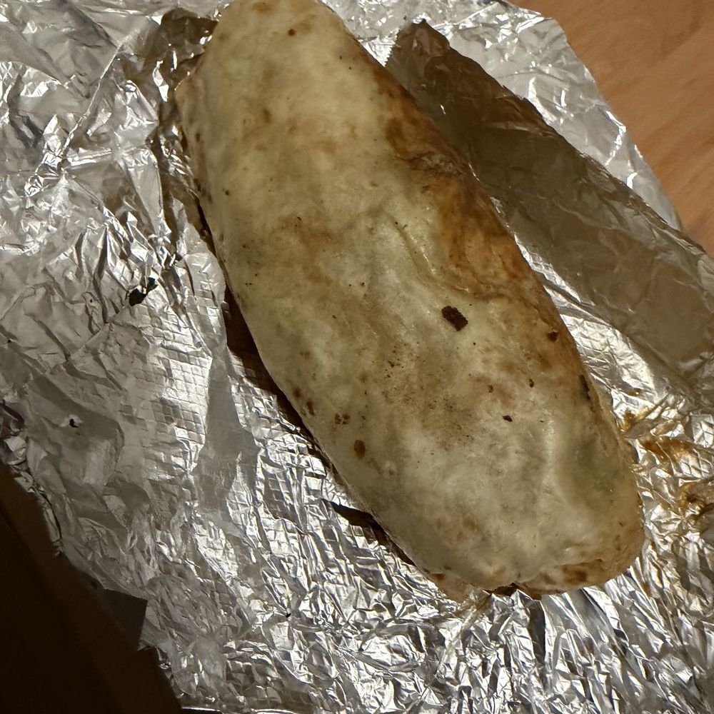 My meat filled burrito.