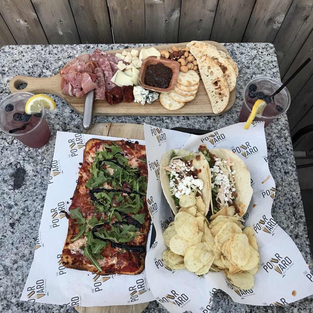 The Pour Yard - Our feast... oh and our blueberry lavender lemonades - Desserts Near Me - Quincy, Massachusetts