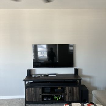 Amm Tech Solutions - Wall mounted loft TV - Home Theatre Installation Near Me Amm Tech Solutions - Wall mounted loft TV - Home Theatre Installation Near Me