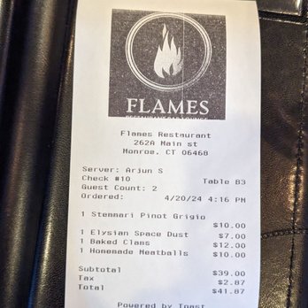 Flames Restaurant - Italian Near Me - Monroe, Connecticut