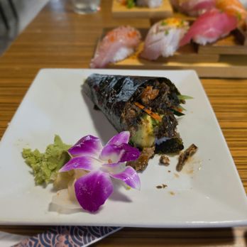 Maya Sushi - Crispy Salmon skin hand roll - Sushi Bars Near Me - Fresno, California Maya Sushi - Crispy Salmon skin hand roll - Sushi Bars Near Me - Fresno, California