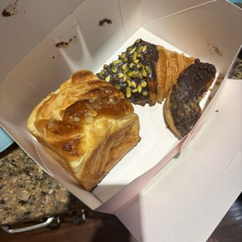 Crust & Crumb 96 - Coconut almond milk bread and pistachio chocolate croissant (and half chocolate donut) - Bakeries Near Me - Great Neck, New York