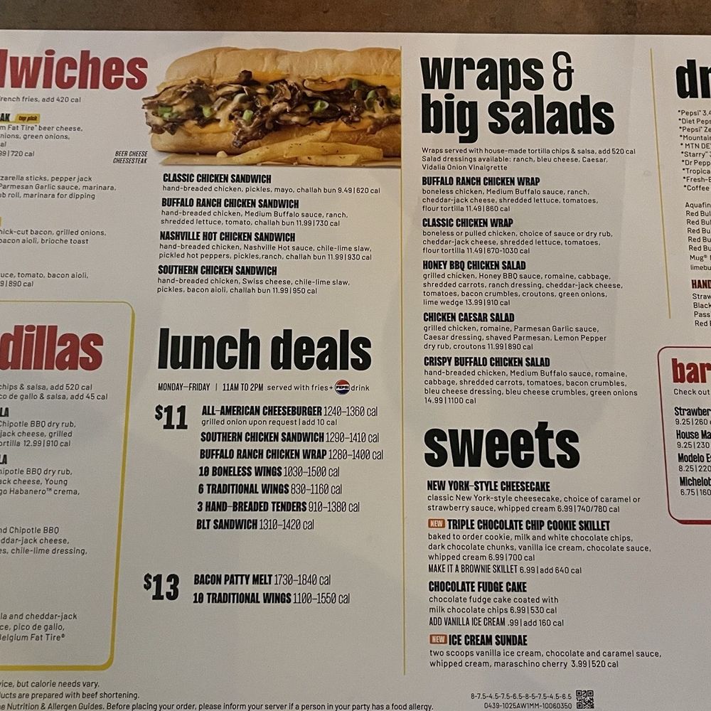 Buffalo Wild Wings - Menu 2025 back - American Near Me - Holly Springs, North Carolina Buffalo Wild Wings - Menu 2025 back - American Near Me - Holly Springs, North Carolina