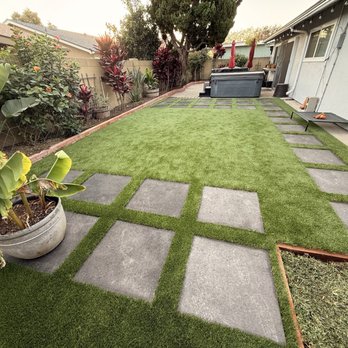 Duran Lawn Creations - 2x2 ft outdoor pavers . - Landscaping Near Me - San Dimas, California