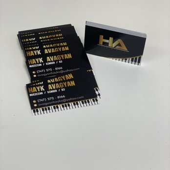 VELV Design & Printing - Duble sided business cards with UV coating - Web Design Near Me - Glendale, California