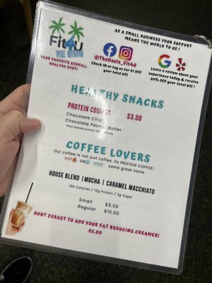 Menu photo 1 The Oasis at Fit4U Miami, FL Menu photo 1 The Oasis at Fit4U Miami, FL