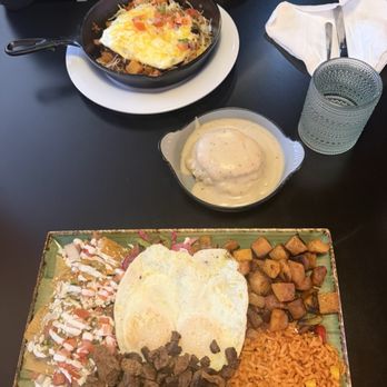 Haven Haus Cafe - Steak Chilaquiles Soy chorizo skillet & Biscuits and Gravy - Breakfast & Brunch Near Me - Rancho Cucamonga, California Haven Haus Cafe - Steak Chilaquiles Soy chorizo skillet & Biscuits and Gravy - Breakfast & Brunch Near Me - Rancho Cucamonga, California