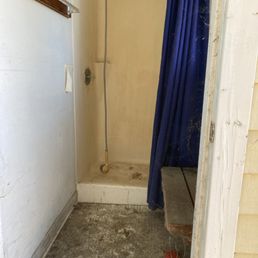 Pool shower room no longer in use.