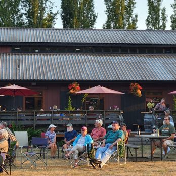 Marrowstone Vineyards - Concert crowd enjoying the music and Marrowstone deck. - Venues & Event Spaces Near Me - Nordland, Washington