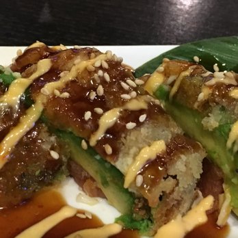 Hooked On Sushi - MONKEY BRAINS (avocado stuffed with spicy tuna and spicy krab, deep-fried, and drizzled with eel sauce, spicy mayo, and captain sauce) - Japanese Near Me - Encinitas, California Hooked On Sushi - MONKEY BRAINS (avocado stuffed with spicy tuna and spicy krab, deep-fried, and drizzled with eel sauce, spicy mayo, and captain sauce) - Japanese Near Me - Encinitas, California
