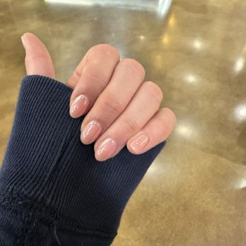 Diva's Nails - Pink gel nails with white chrome powder - Nail Salons Near Me - Burbank, California Diva's Nails - Pink gel nails with white chrome powder - Nail Salons Near Me - Burbank, California