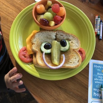 Barnaby's Cafe - Kids grilled cheese with fruit - American Near Me - Houston, Texas