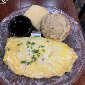 Goodness Gracious Restaurant & Catering - Meat Lover's Omelette with Hashbrown Casserole - Breakfast & Brunch Near Me - Murfreesboro, Tennessee Goodness Gracious Restaurant & Catering - Meat Lover's Omelette with Hashbrown Casserole - Breakfast & Brunch Near Me - Murfreesboro, Tennessee