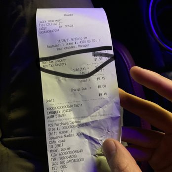 Mobil - A receipt with what i got charged with. - Gas Stations Near Me - LACEY, Washington Mobil - A receipt with what i got charged with. - Gas Stations Near Me - LACEY, Washington