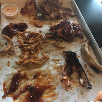Badlands BBQ - Decided to take a picture when we were almost done. Contained: ribs, chicken breast, and pork. I definitely recommend! - Barbeque Near Me - Norco, California Badlands BBQ - Decided to take a picture when we were almost done. Contained: ribs, chicken breast, and pork. I definitely recommend! - Barbeque Near Me - Norco, California