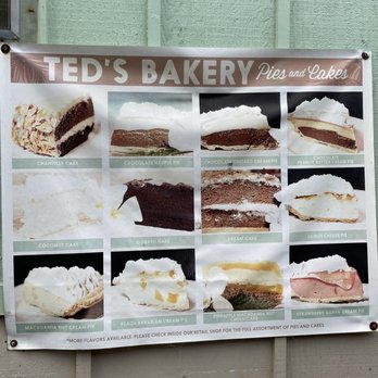 Ted's Bakery - Pie and Cake menu (more options available for pie) - Bakeries Near Me - Haleiwa, Hawaii