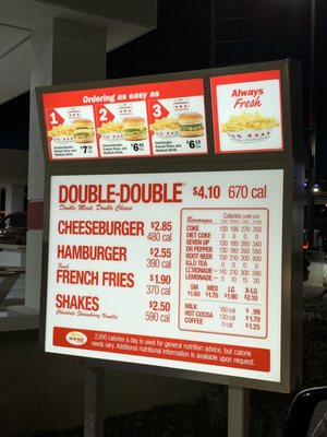 Menu photo 7 In-N-Out Burger Las Vegas, NV