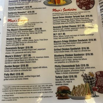 Maxie's - Menu - Breakfast & Brunch Near Me - Las Vegas, Nevada