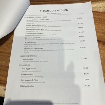 JK Jalisco’s Kitchen - The menu - Breakfast & Brunch Near Me - Moreno Valley, California JK Jalisco’s Kitchen - The menu - Breakfast & Brunch Near Me - Moreno Valley, California