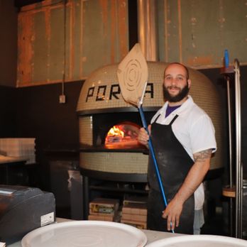Porta - A talented artist at work! - Pizza Near Me - Jersey City, New Jersey