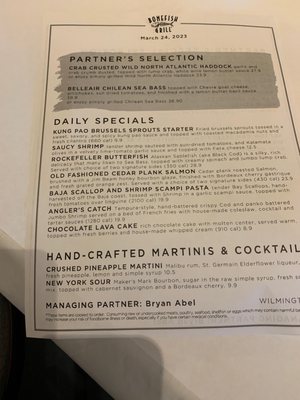 Menu photo 1 Bonefish Grill Wilmington, NC