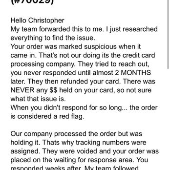 Blair Candy Company - Their management capitalizing and yelling in texts. Again they canceled half for suspicion. Delivered other half made on same day - Candy Stores Near Me - Altoona, Pennsylvania
