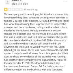 I had the same experience with Mr. Sheridan Abad.