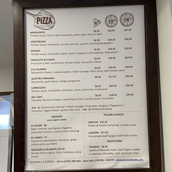 Pizzeria La Bufala - Menu 1/2022 - Pizza Near Me - Santa Cruz, California Pizzeria La Bufala - Menu 1/2022 - Pizza Near Me - Santa Cruz, California