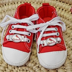 Get the WORD Out - STL Cardinal baby shoes from one of our local vendors.