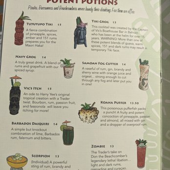 Trader Vic's - Drink menu. Sun lunch 2022-03-13 - Hawaiian Near Me - Emeryville, California Trader Vic's - Drink menu. Sun lunch 2022-03-13 - Hawaiian Near Me - Emeryville, California
