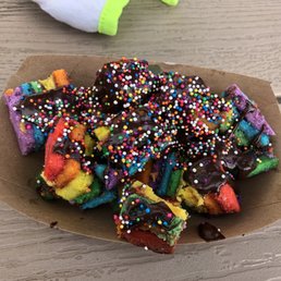 Amazing deconstructed rainbow cookies!