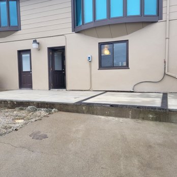 Mr Landscaping - Redwood cover of drain that is removable (on the right) for ease  od drainage clean out if needed. - Landscaping Near Me - Rodeo, California