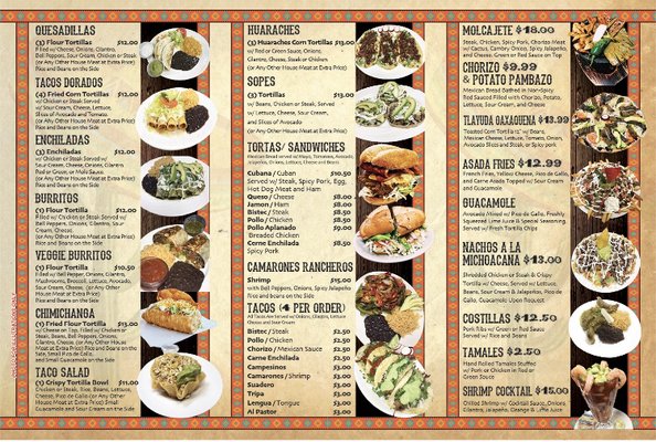 Menu photo 2 El Guacamole Authentic Restaurant Point Pleasant, NJ Menu photo 2 El Guacamole Authentic Restaurant Point Pleasant, NJ