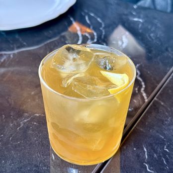 Titusz - Daisy Age Mocktail - chamomile cordial, cinnamon, white peppercorn, lemon, sparkling water (we added gin!) - Hungarian Near Me - Pittsburgh, Pennsylvania Titusz - Daisy Age Mocktail - chamomile cordial, cinnamon, white peppercorn, lemon, sparkling water (we added gin!) - Hungarian Near Me - Pittsburgh, Pennsylvania