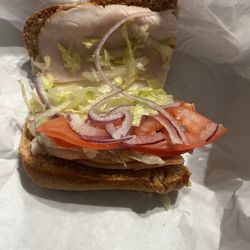 Chevron #382805 Gallions - Sorry for the terrible photo. This is a double portion of meat though which I was content with. This is half of the sandwich.