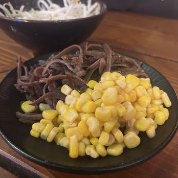 GONZO!  - Kikurage mushrooms, extra corn, extra bean sprout on the side - Ramen Near Me - Carlsbad, California