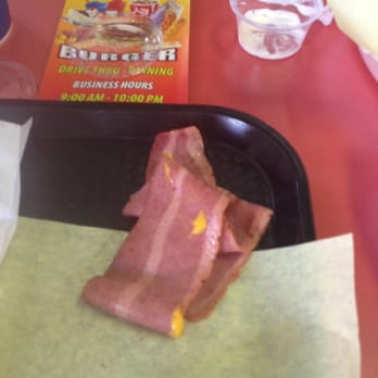 Five Star Burger Modesto - This was the bacon that came with my bacon cheeseburger. Did not look like bacon to me. Didn't even try it. - Burgers Near Me - Modesto, California Five Star Burger Modesto - This was the bacon that came with my bacon cheeseburger. Did not look like bacon to me. Didn't even try it. - Burgers Near Me - Modesto, California