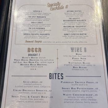 The Henry - Happy Hour menu - New American Near Me - Phoenix, Arizona
