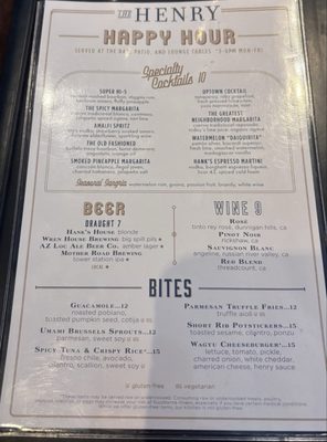 Menu photo 2 The Henry Phoenix, AZ