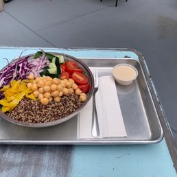 Tahini Chickpeas Bowl